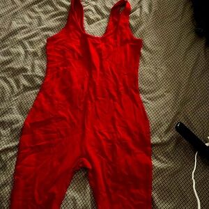 red body suit